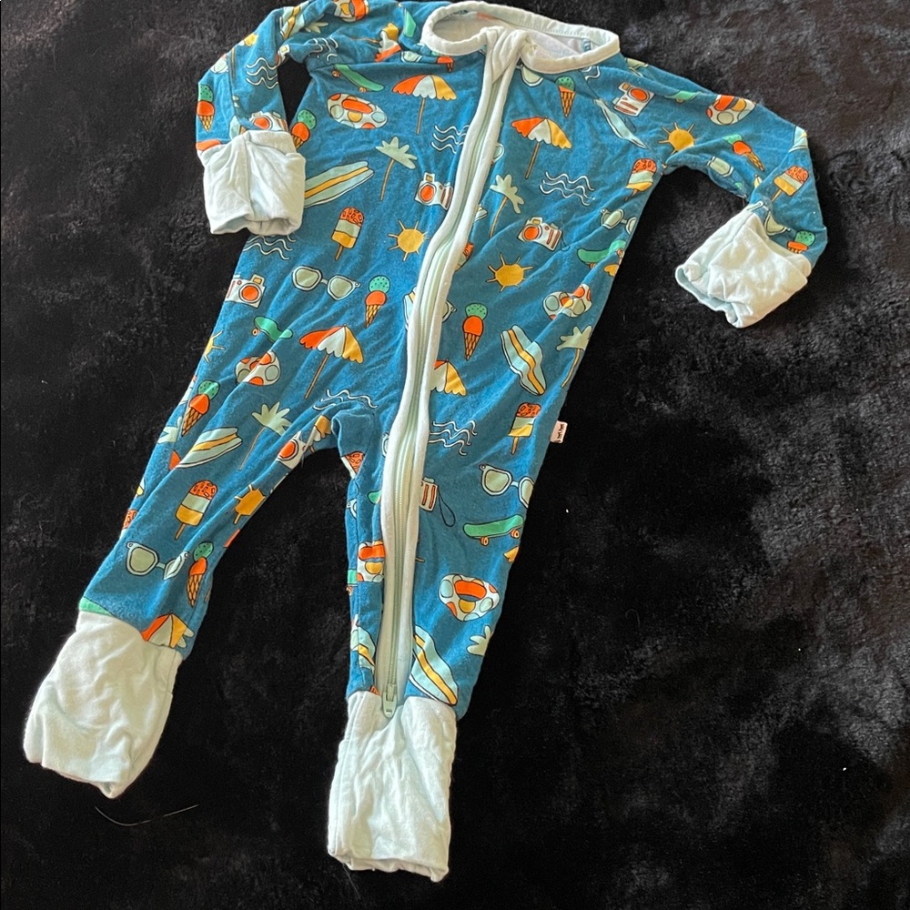 Little Sleepies Surf’s Up Baby Sleeper Sz 0/3M